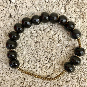 Black Ceramic Slide Bracelet