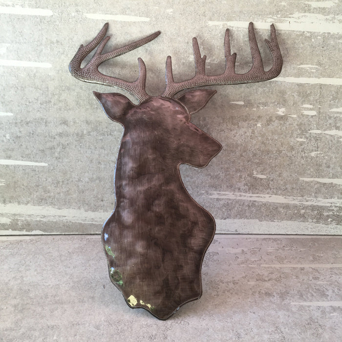 Deer Head Metal Sign