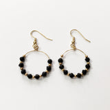 Microbead Gold Hoop Earring