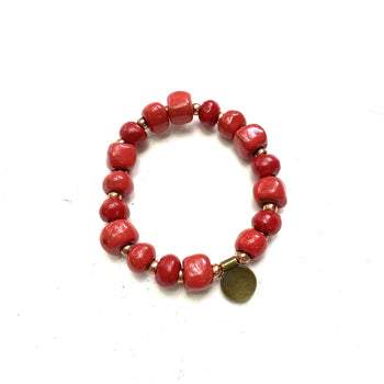 Holiday Red Ceramic Bracelet