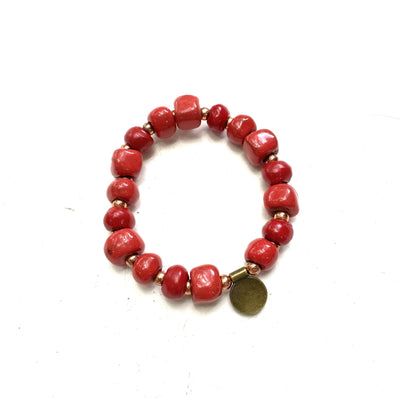 Holiday Red Ceramic Bracelet