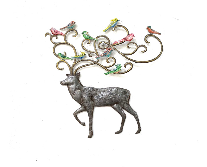 Reindeer with Birds