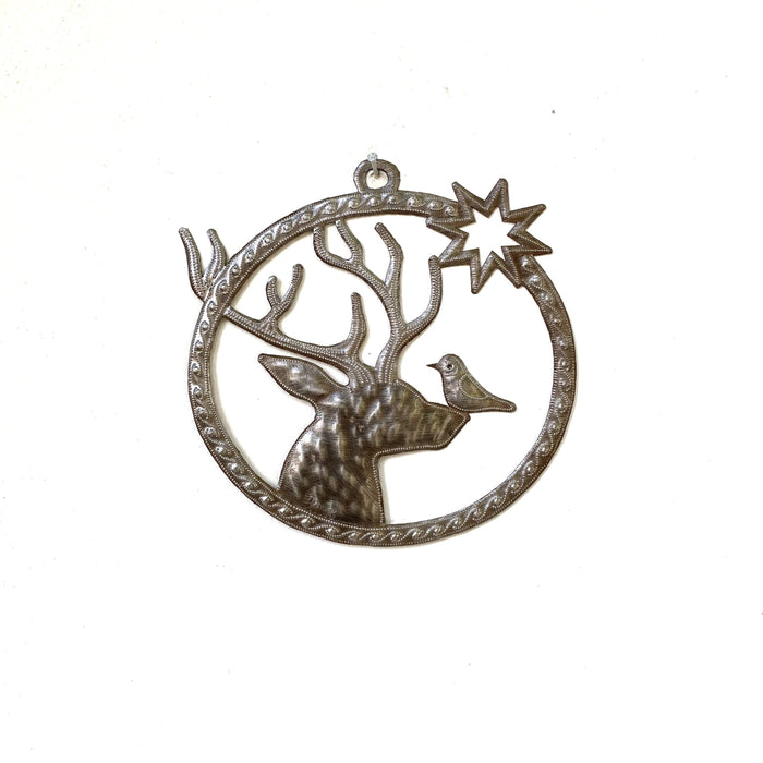 Deer with Bird on Nose