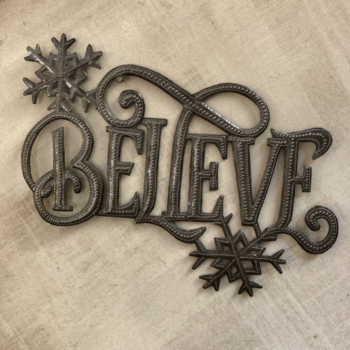 Metal Believe Sign