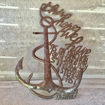 Anchor Hope Metal Sign