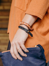 Simple Beaded Leather Bracelet
