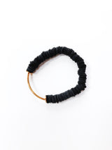 Black Leather Arc Bracelet