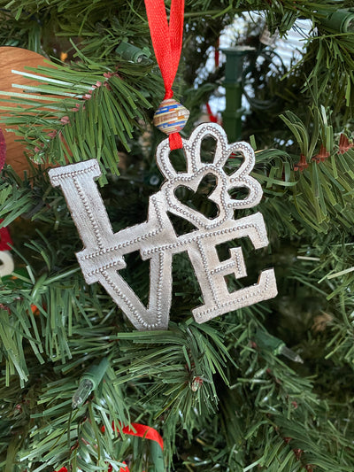 Puppy Love Metal Ornament